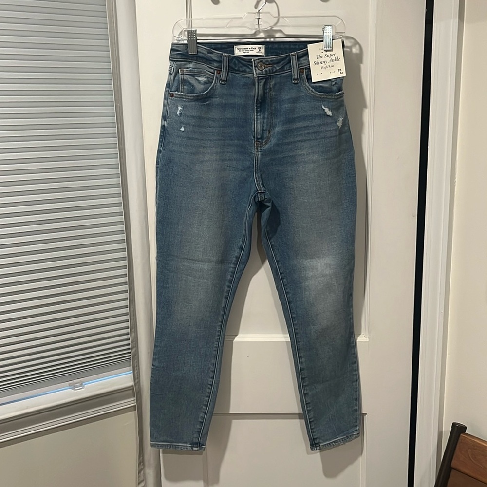 A&F The Super Skinny Ankle High Rise Curve Love Jeans